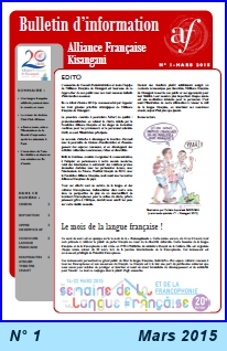 Bulletin d'information no 1 Alliance Française de Kisangani