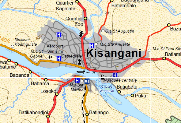 Carte Degré Carré de Kisangani