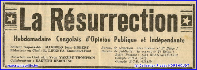 La Résurrection du 30 mars 1960 à Stanleyville