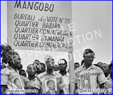 Lumumba aux élections à Stanleyville