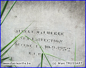 Tombe d'Albert Malherbe à Stanleyville