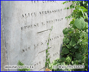 Tombe de Alice Verhasselt à Stanleyville