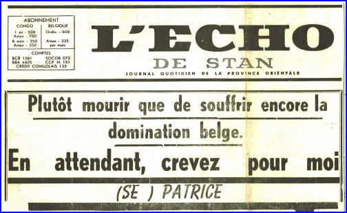 Echo de Stan 2 novembre 1959