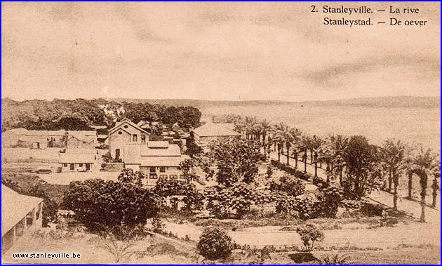 La ville de Stanleyville sur la rive du fleuve Congo